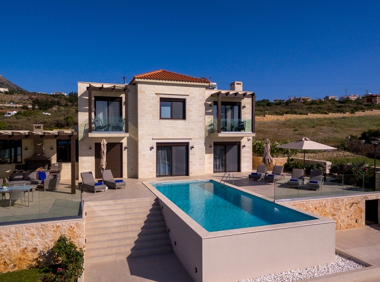 Two floor stone villa with pool